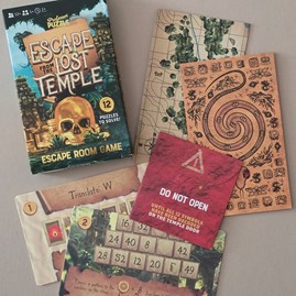 Escape Room Game: Escape From The Lost Temple Code Cracking Problem Solving Family Fun Escape Room Game Christmas Gifts Father's Day Gifts