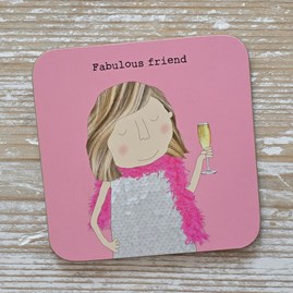 'Fabulous Friend' Drinks Coaster Rosie Made A Thing Coaster Funny Gifts Novelty Humourous Humour Quirky Gifts