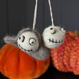 Felt Mummy and Halloween Heads Hanging Decorations Felt Mummy and Halloween Heads Hanging Decorations