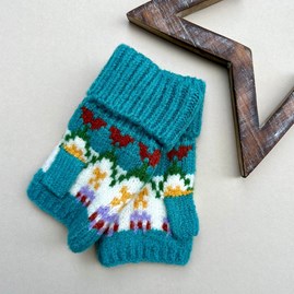 Fingerless Gloves in Blue Fingerless Gloves in Blue