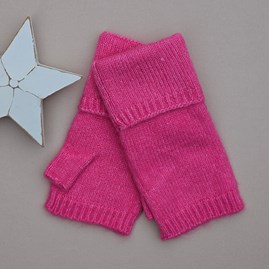Fingerless Gloves in Hot Pink Clothing Accessory Gifts Warm Wool Gloves Fingerless Gloves Gifts For Women