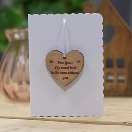 Five Years...Life Without You' Hanging Heart and Card Wedding Anniversary Greetings Card Wedding Anniversary Gifts 5th Wedding Anniversary