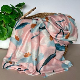 Floral Pattern Scarf in Coral Gifts For Women Scarves And Accessories Floral Pattern Scarf in Coral Super Soft