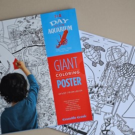 Giant Colouring Poster - Day At The Aquarium