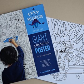 Giant Colouring Poster - Day At The Museum