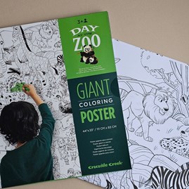 Giant Colouring Poster - Day At The Zoo Giant Colouring Poster - Day At The Zoo