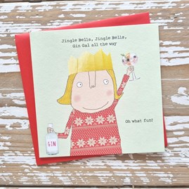 'Gin Gal All The Way' Christmas Card 'Gin Gal All The Way' Christmas Card