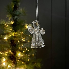 Glass Icicles Angel Hanging Decoration Glass Icicles Angel Hanging Decoration