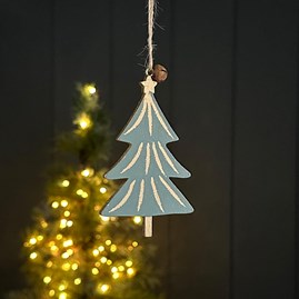 Green Wood Branches Tree Hanging Christmas Decoration Gisela Graham Christmas Hanging Decoration Festive Decoraions Hanging Wooden Tree Decoration