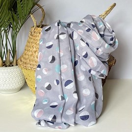 Half Circles Scarf in Grey Half Circles Scarf in Grey