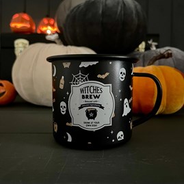 Halloween Witches Brew Enamel Mug