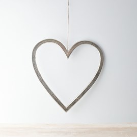 Hanging Aluminium Heart Decoration 40cm Hanging Aluminium Heart Decoration 40cm