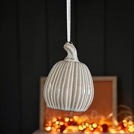 Hanging Ceramic Tall Pumpkin Hanging Ceramic Tall Pumpkin