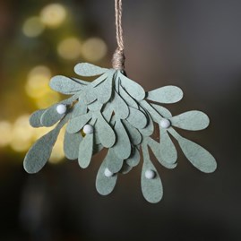 Hanging Felt Mistletoe Christmas Decoration