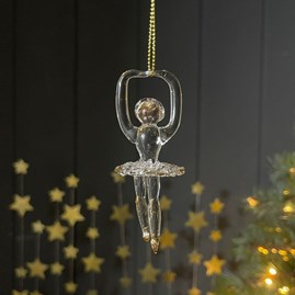 Hanging Glass Ballerina Decorations