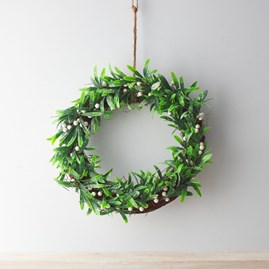 Hanging Mistletoe Wreath Christmas Decoration