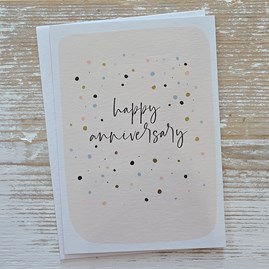 Spotty Anniversary Card Gifts For Anniversary Pink Happy Anniversary Card
