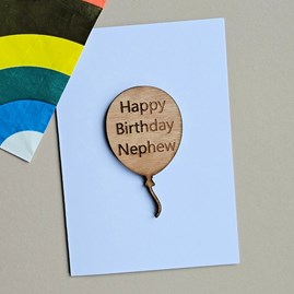 Nephew Birthday Card Wooden Sentiment Token Wooden Keepsake Gift Sentiment Gifts