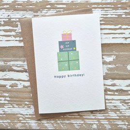 'Happy Birthday!' Pastel Presents Birthday Card