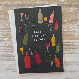 'Happy Birthday To You' Wine Bottles Card 'Happy Birthday To You' Wine Bottles Card