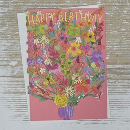 Stunning Unique Birthday Card Lasercut Greetings Card Flowers Floral