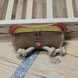 Harry the Hotdog Dog Toy Biodegradable Eco Friendly Fun Novelty Dog Toy