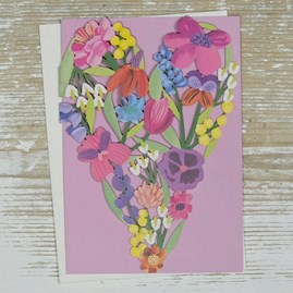 Heart of Flowers Lasercut Card
