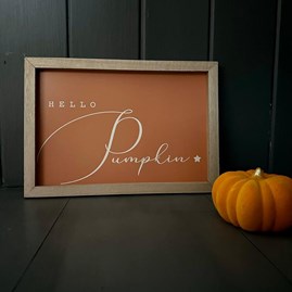 'Hello Pumpkin' Framed Halloween Print