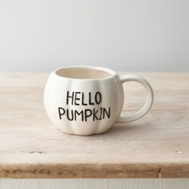 'Hello Pumpkin' White Ceramic Mug Halloween Gifts Home Decorations Ceramic Mug