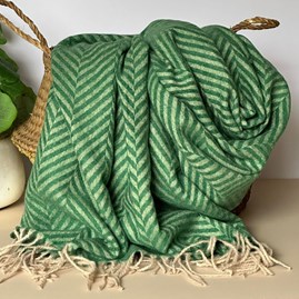 Gifts For Women Scarves And Accessories Herringbone Scarf in Green Super Soft