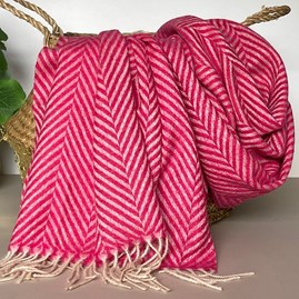 Herringbone Scarf in Hot Pink