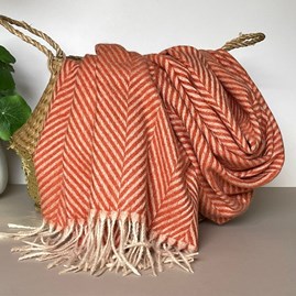 Herringbone Scarf in Orange