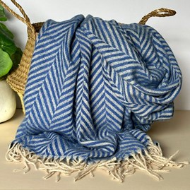 Herringbone Scarf in Royal Blue