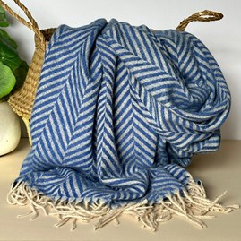 Herringbone Scarf in Royal Blue Gifts For Women Scarves And Accessories Herringbone Scarf Royal Blue Super Soft