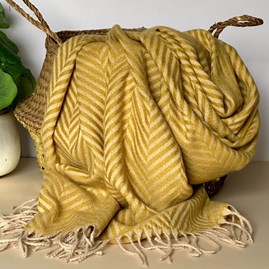 Herringbone Scarf in Yellow Gifts For Women Scarves And Accessories Herringbone Scarf Yellow Super Soft