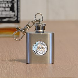 Personalised Football Hip Flask And Keyring