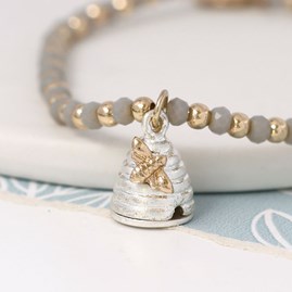 Honey Bee and Beehive Bracelet