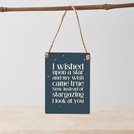 'I Wished Upon A Star' Mini Metal Sign 'I Wished Upon A Star' Mini Metal Sign