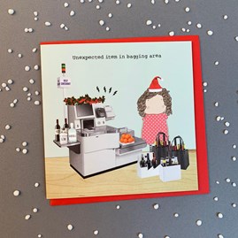 'Unexpected Item In...' Christmas Card