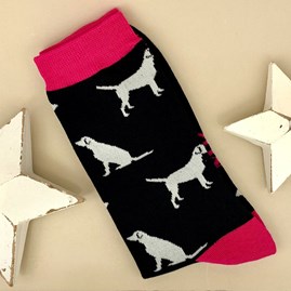 Men's socks father's day socks bamboo socks labrador black one size