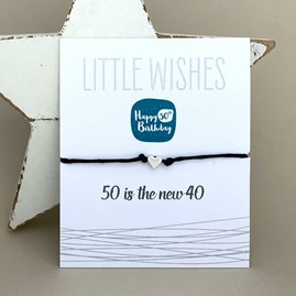 '50 Is The New 40' Wish Bracelet