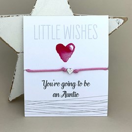 'You're Going To Be An Auntie' Wish Bracelet 'You're Going To Be An Auntie' Wish Bracelet
