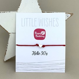 'Hello 30's' Wish Bracelet