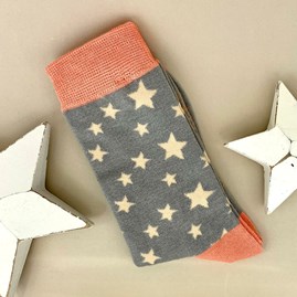 Bamboo Stars Socks in Grey Ladies socks bamboo socks star socks grey one size Thank You Teacher Gifts
