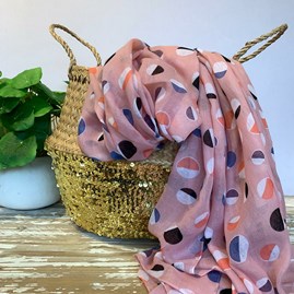 Half Circles Scarf in Pink Half Circles Scarf in Pink