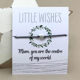 'Mum, You Are The Centre Of My World' Wish Bracelet 'Mum, You Are The Centre Of My World' Wish Bracelet