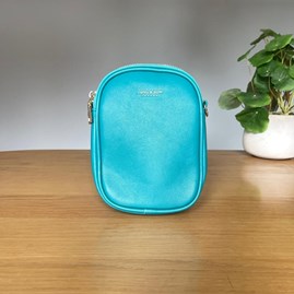 Cross Body Double Zip Bag in Green Blue Gifts For Women Handbags And Accessory Gifts Cross Body Bags Green Blue double zip detachable strap