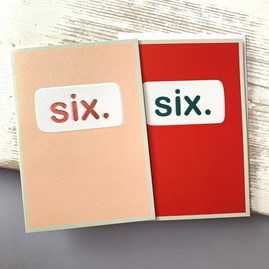 'Six.' Children's Birthday Card