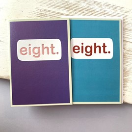 'Eight.' Children's Birthday Card