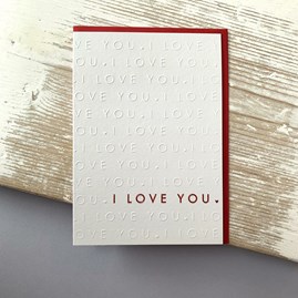'I Love You' Greetings Card